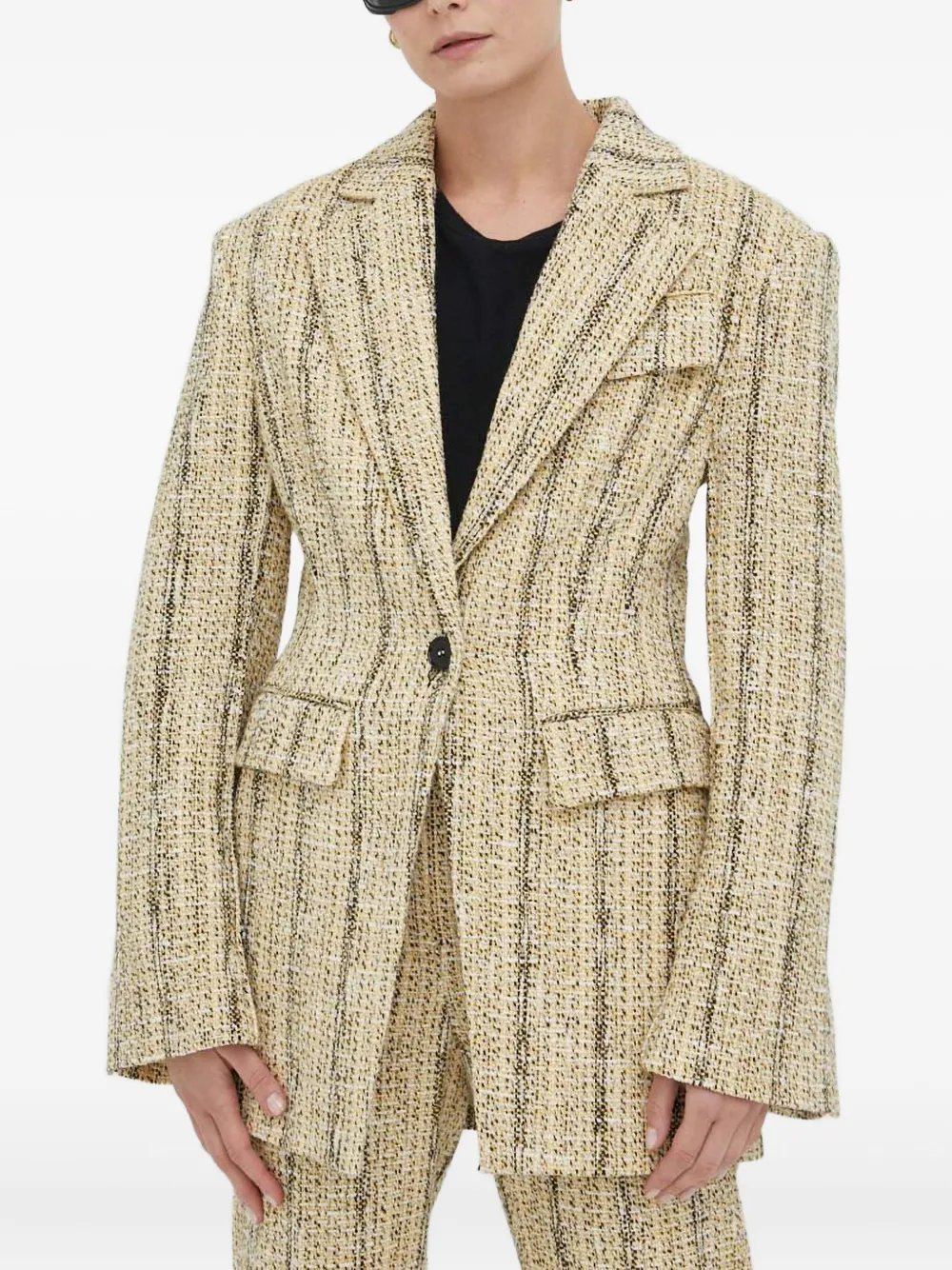 Day Birger Et Mikkelsen single-breasted tweed blazer | Neutrals | Image 1