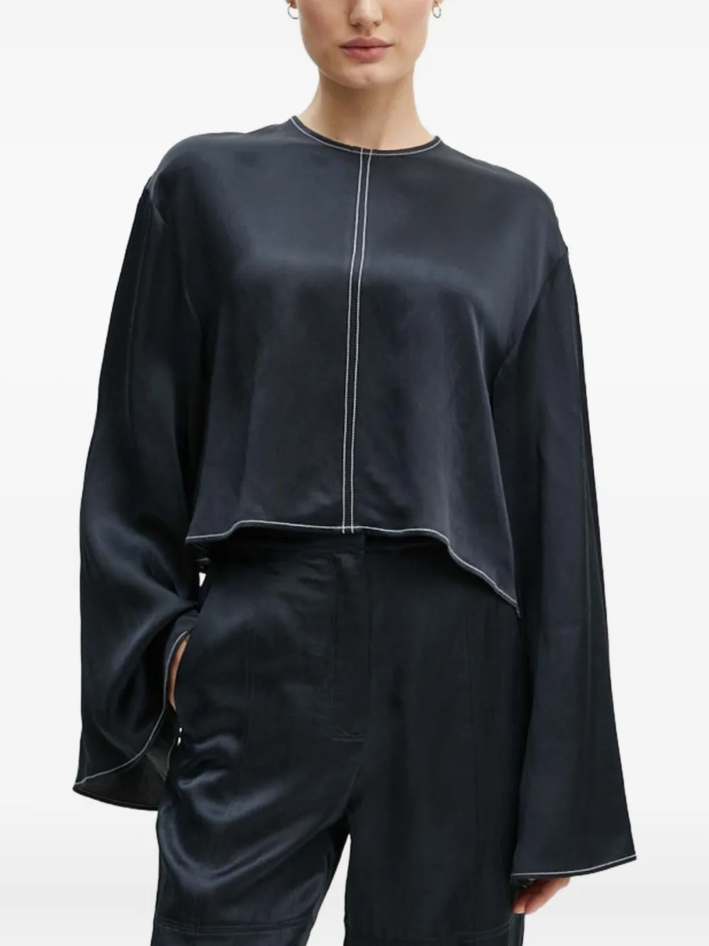 Day Birger Et Mikkelsen contrast-stitching top | Black | Image 1