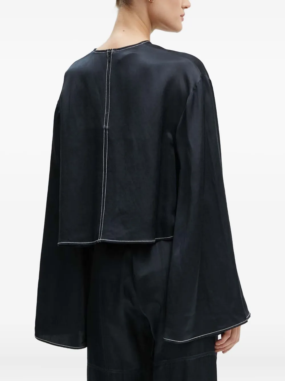 Day Birger Et Mikkelsen Contrast-stitching Top In Blue