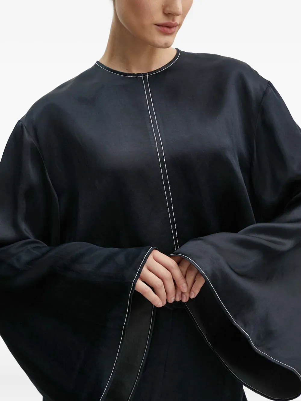 Day Birger Et Mikkelsen Contrast-stitching Top In Blue