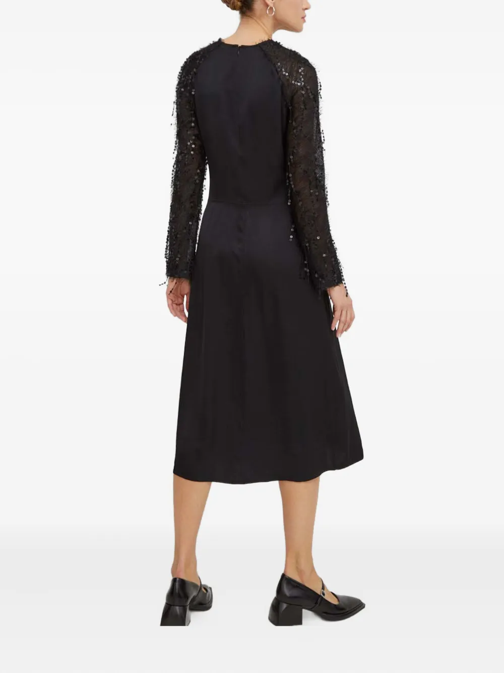 Day Birger Et Mikkelsen Fringed Midi Dress In Black