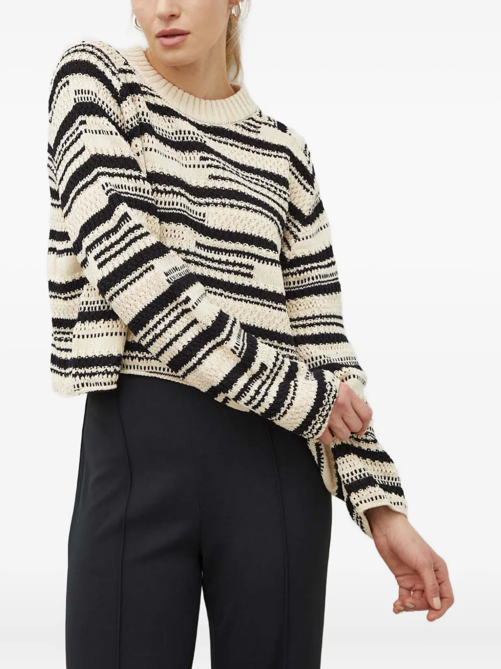 Day Birger Et Mikkelsen Cotton Striped Sweater In Green