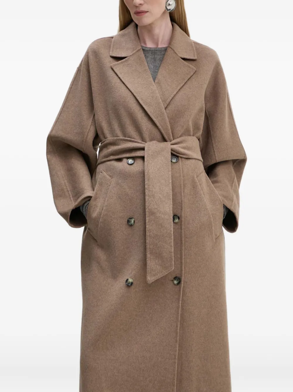 Day Birger Et Mikkelsen Belted Double-breasted Coat In Neutral