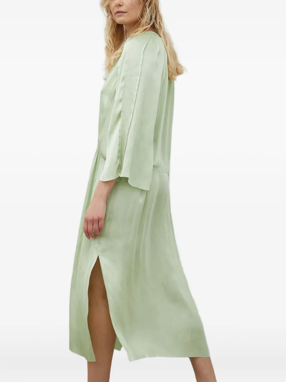 Day Birger Et Mikkelsen Tess midi-jurk met V-hals Groen
