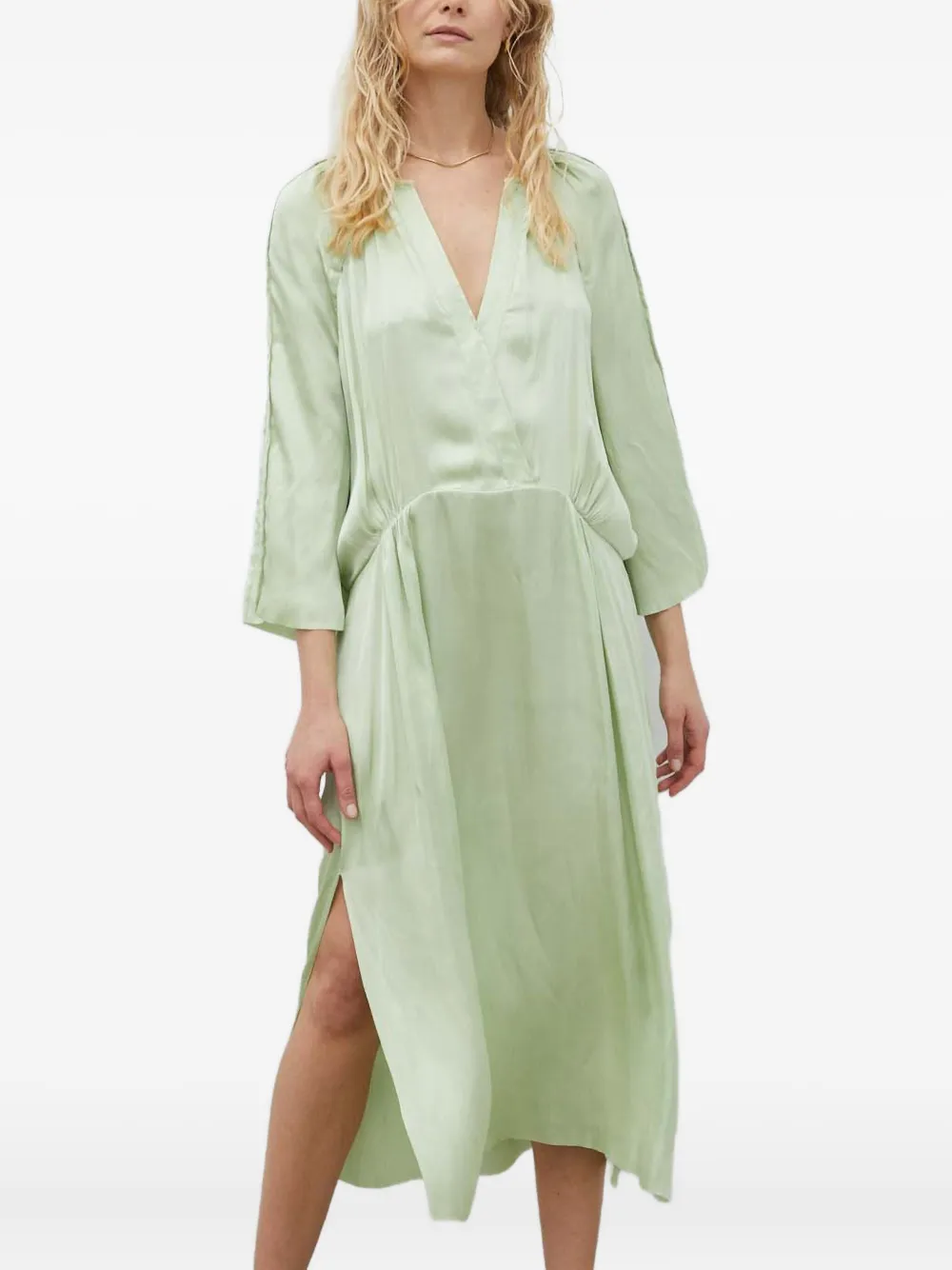 Day Birger Et Mikkelsen Tess V-neck midi dress | Green | Image 1