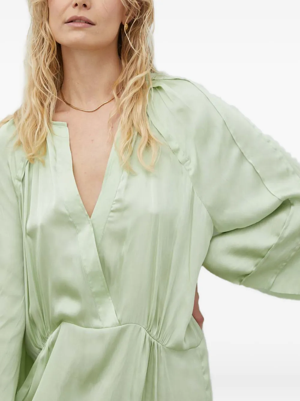 Day Birger Et Mikkelsen Tess midi-jurk met V-hals Groen