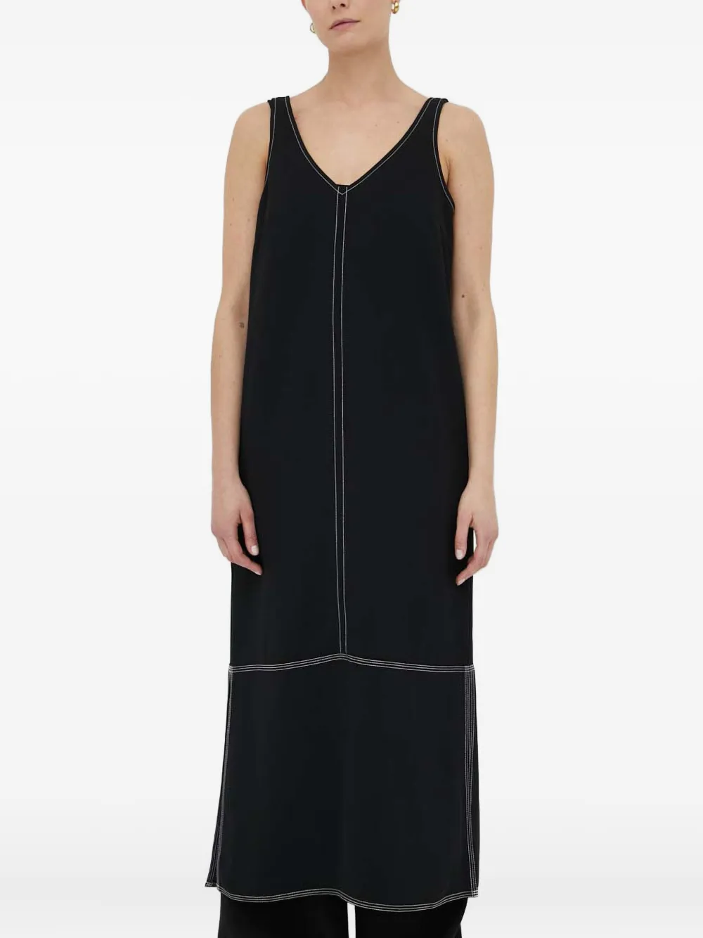 Day Birger Et Mikkelsen V-neck sleeveless midi dress | Black | Image 1