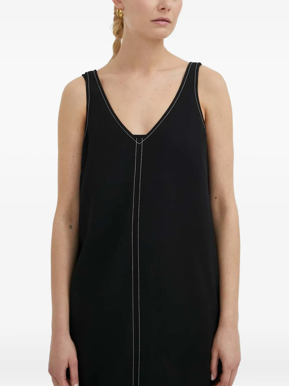 Day Birger Et Mikkelsen Midi-jurk met V-hals Zwart