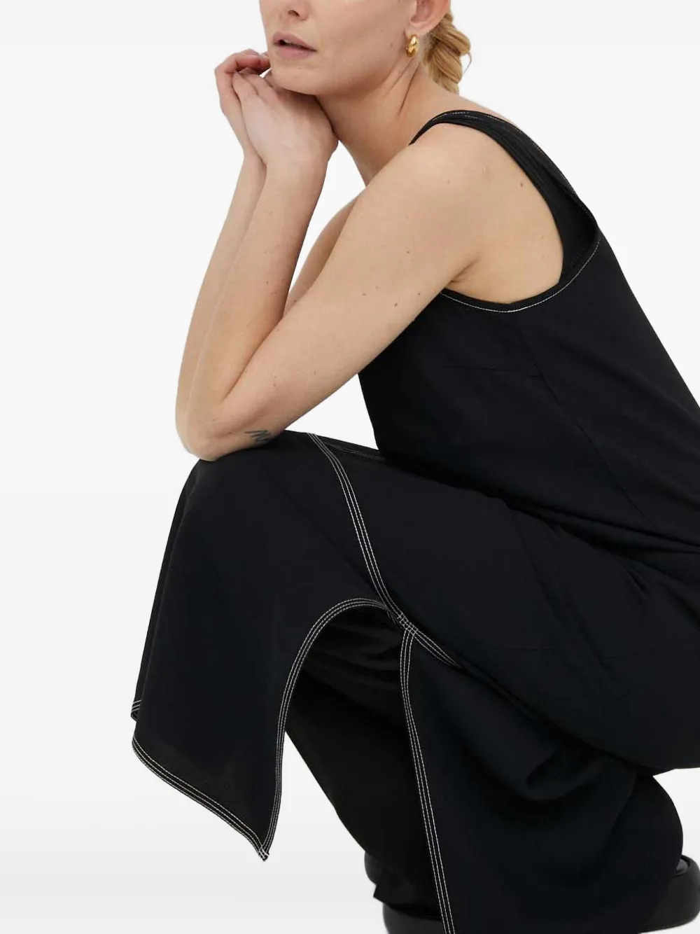 Day Birger Et Mikkelsen Midi-jurk met V-hals Zwart