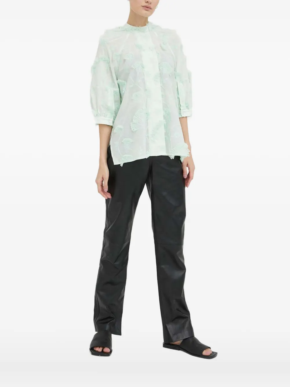 Day Birger Et Mikkelsen floral appliqué blouse | White | Image 1