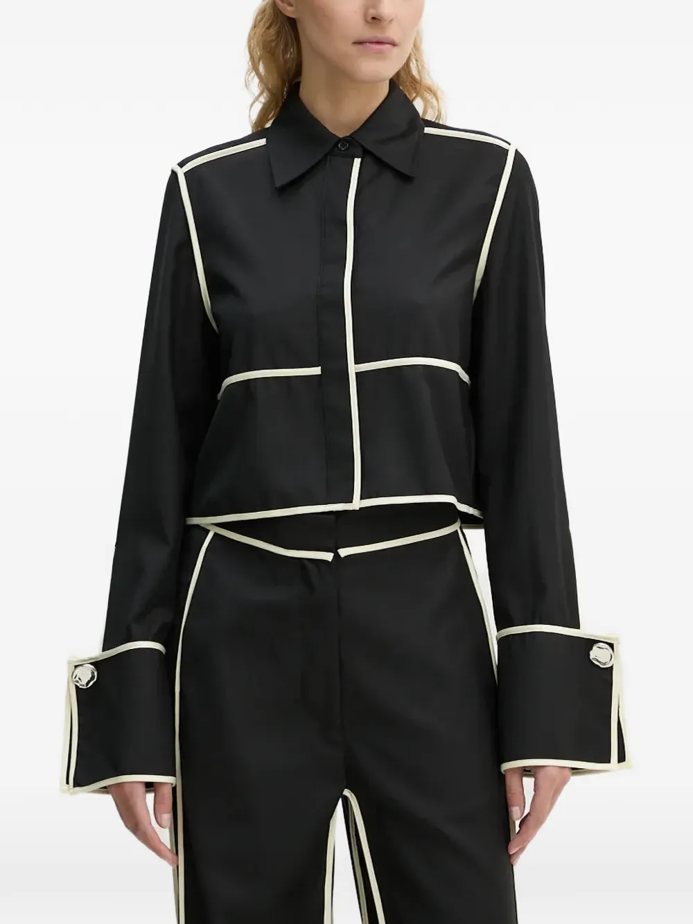 Day Birger Et Mikkelsen piped buttoned shirt - Nero