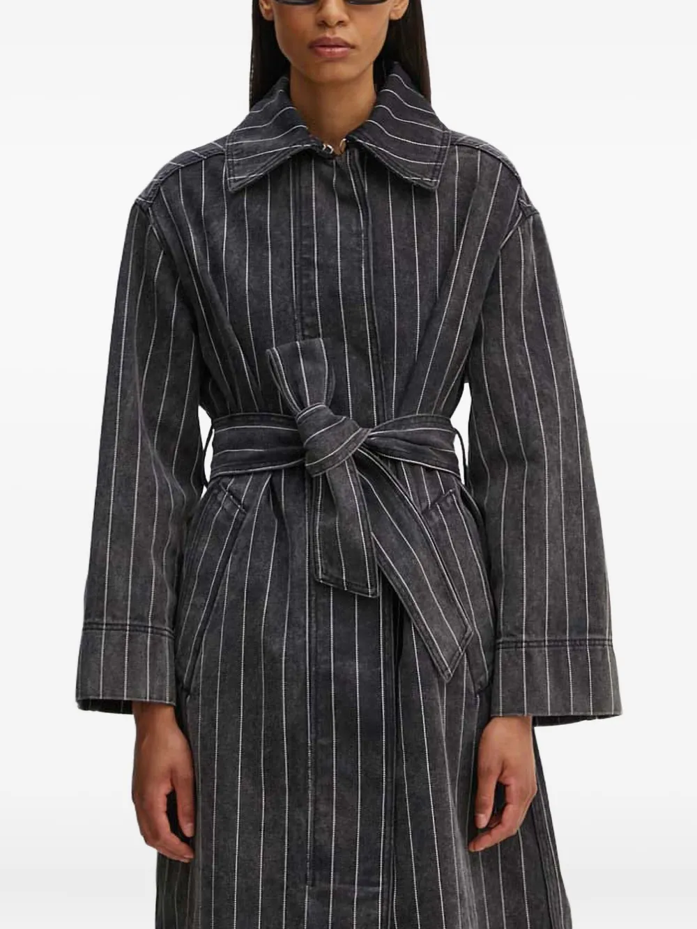 Day Birger Et Mikkelsen Hobbes striped coat | Black | Image 1