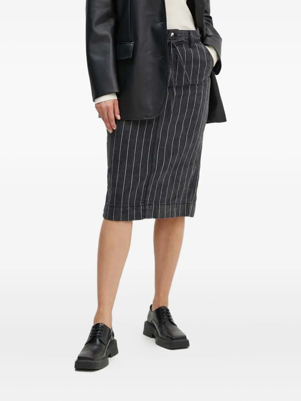 Day Birger Et Mikkelsen striped-pattern midi skirt | Black | Image 1