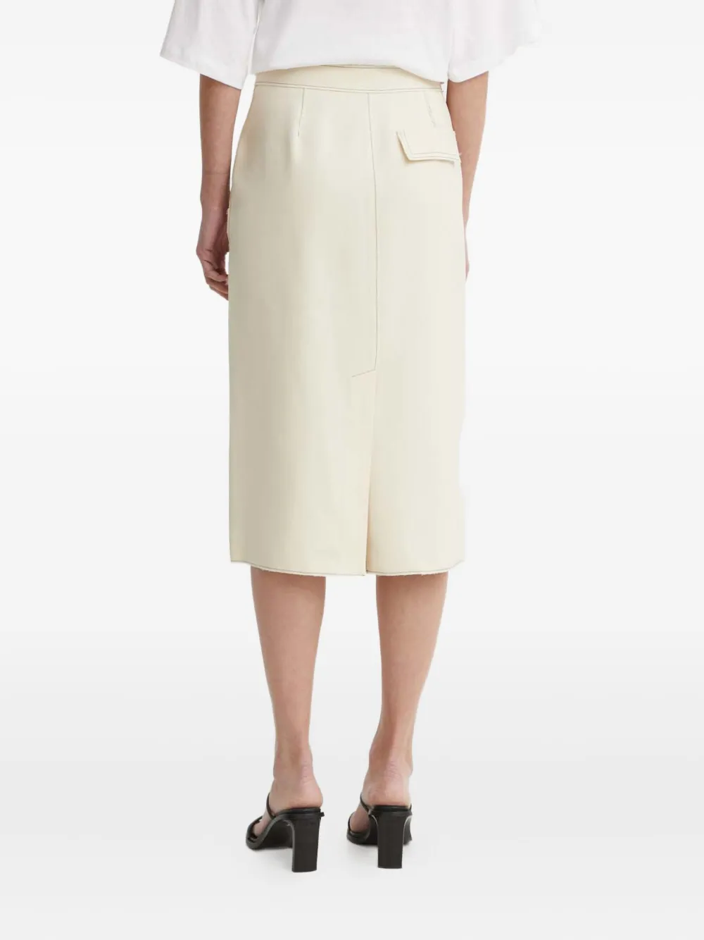 Day Birger Et Mikkelsen Midi-rok met opgestikte zak Beige