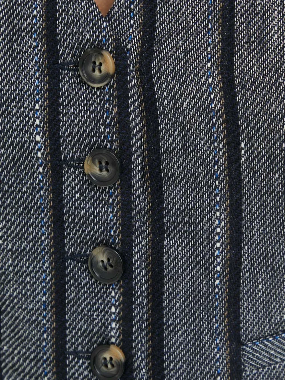 Day Birger Et Mikkelsen Striped Button-vest In Gray
