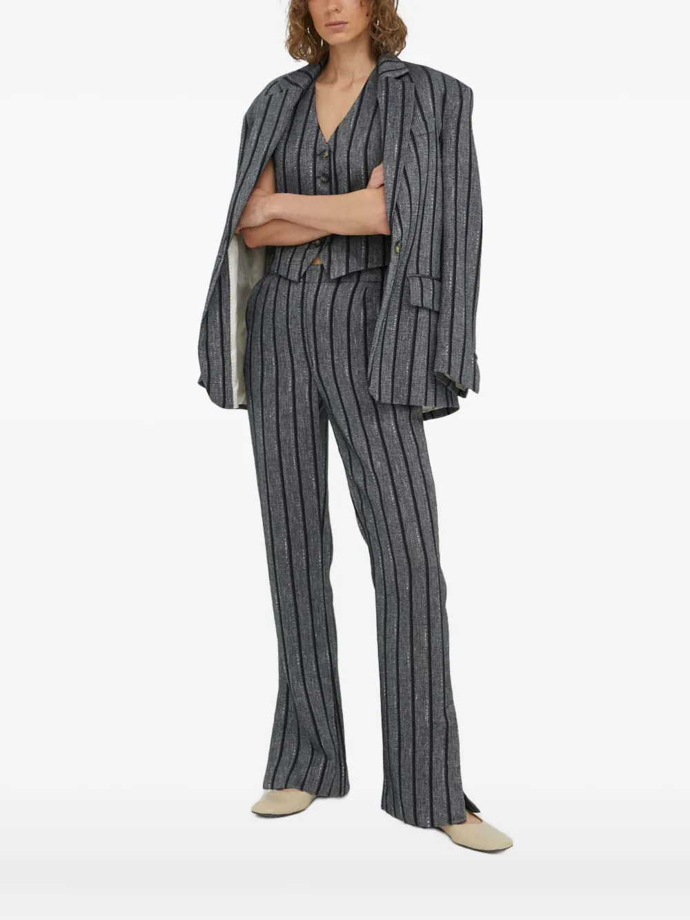 Day Birger Et Mikkelsen striped button-vest | Grey | Image 1
