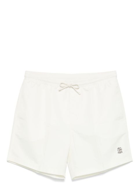 Brunello Cucinelli logo-embroidered swim shorts Men