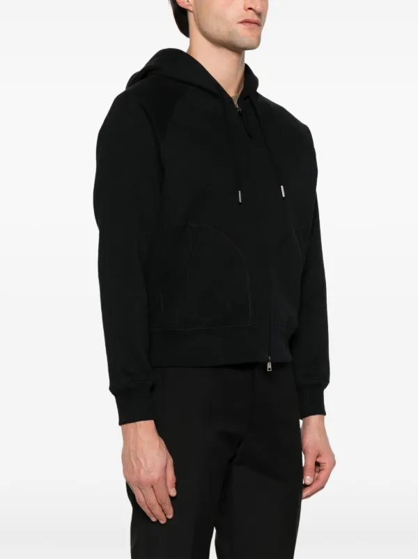 TOM FORD ベロア ジップ フーディー パーカー ブラック TOM FORD zip-up Hoodie | Black | FARFETCH