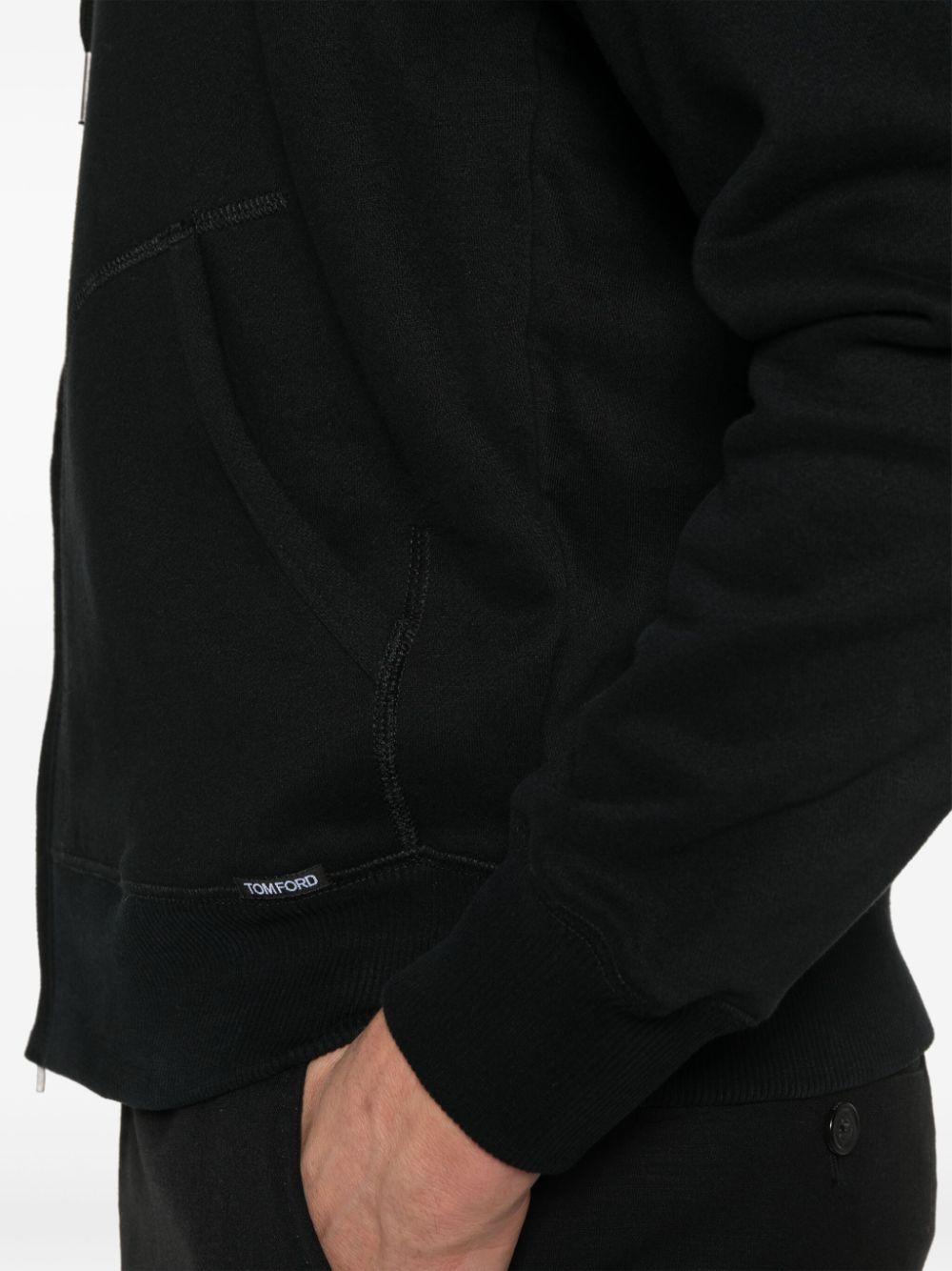 TOM FORD Hoodie met rits Zwart