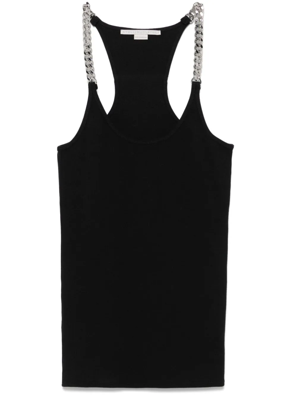 Shop Stella Mccartney Chain-link Detail Tank Top In Black