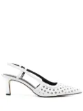 Michael Michael Kors 60mm eyelet slingback pumps - White