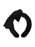 Patachou faux-fur bow headband - Black