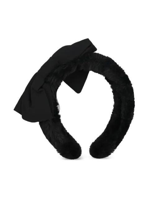 Patachou faux-fur bow headband