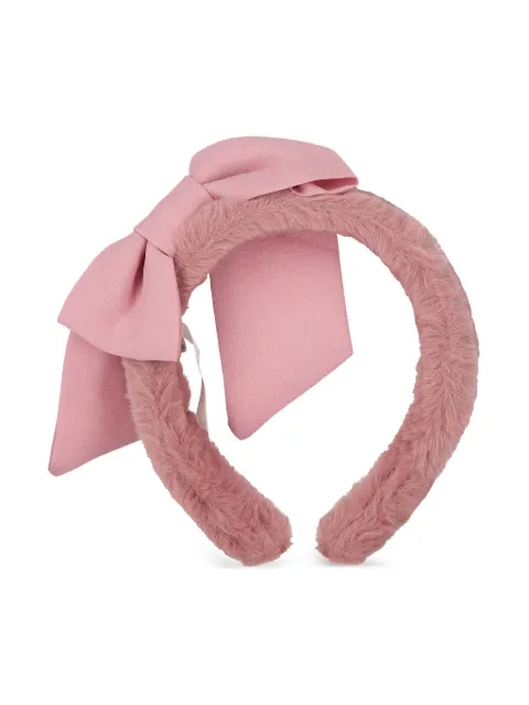 Patachou faux-fur bow headband