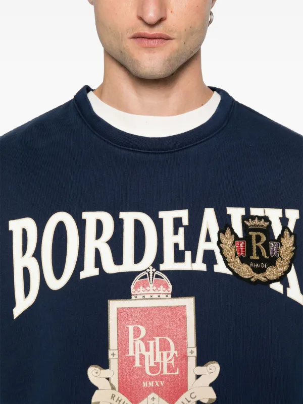 RHUDE Bordeaux Sweatshirt Blue FARFETCH OM