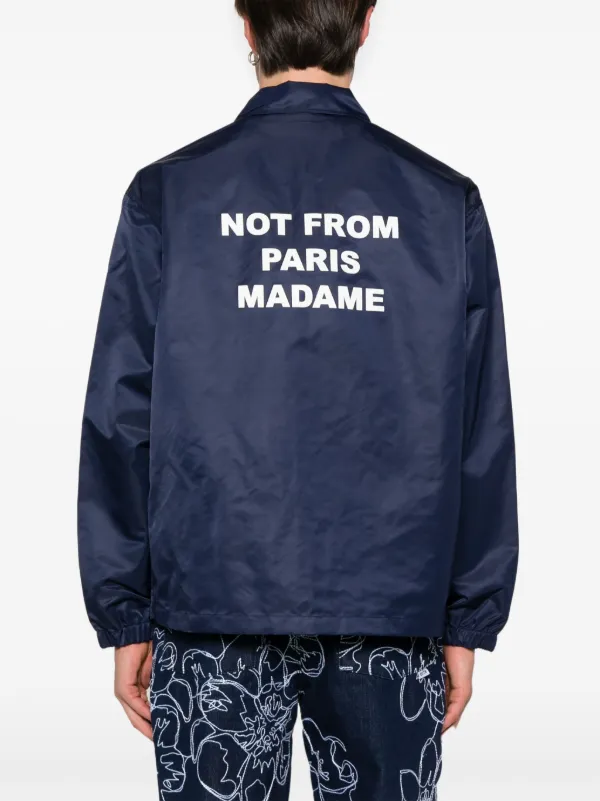 Drôle De Monsieur La Veste スローガン ジャケット | ブルー