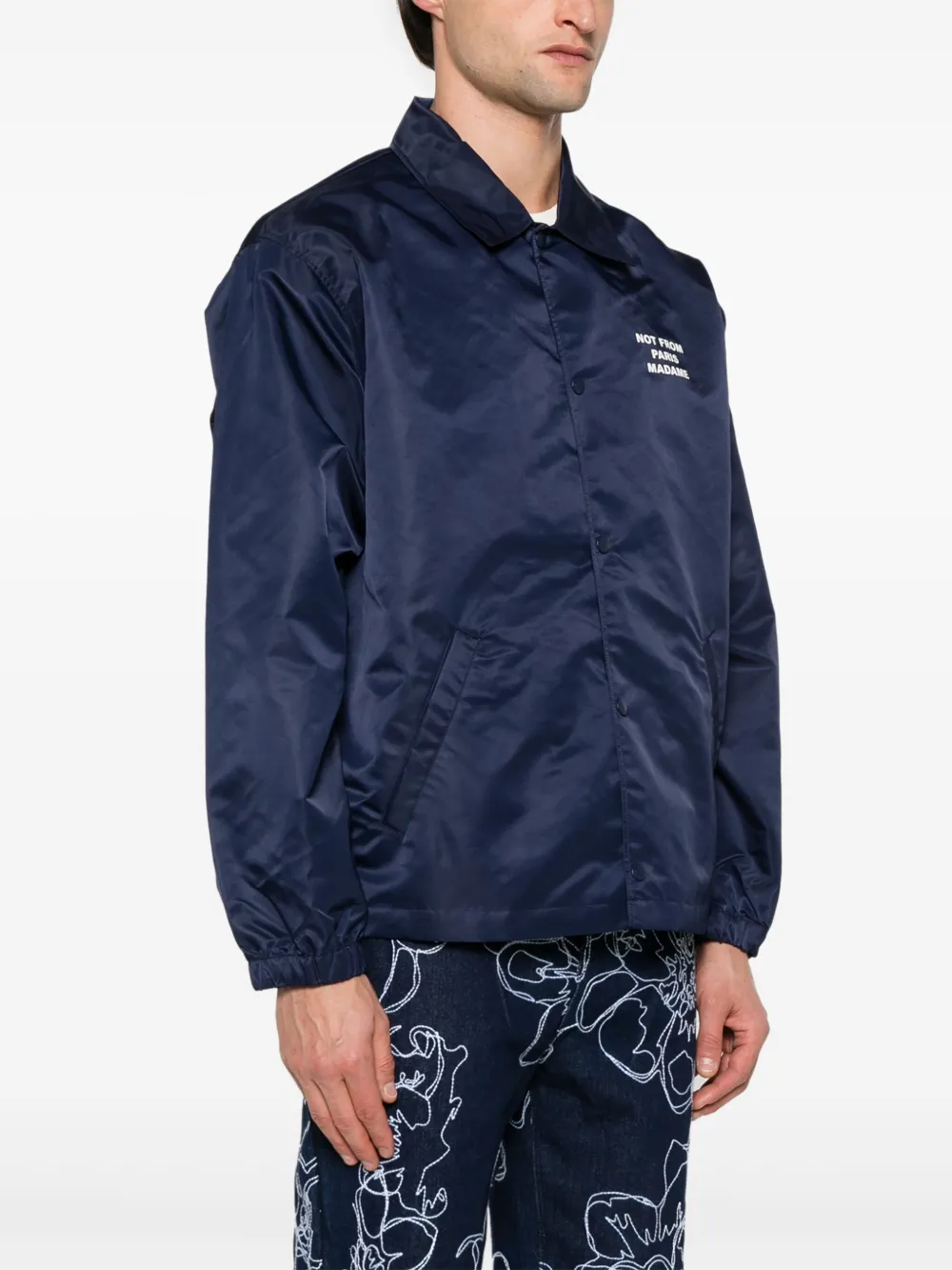 Drôle De Monsieur La Veste Slogan jack Blauw