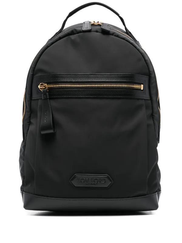 TOM FORD ロゴパッチ バックパック ブラック TOM FORD ロゴパッチ バックパック | ブラック | FARFETCH JP