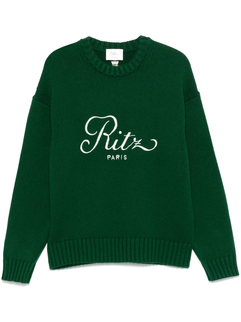 FRAME Trui met geborduurd logo Groen