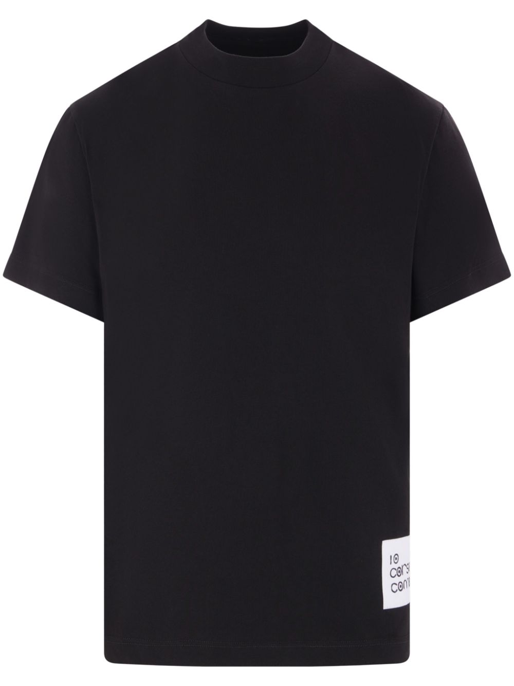 10 CORSO COMO T-shirt met logopatch Zwart