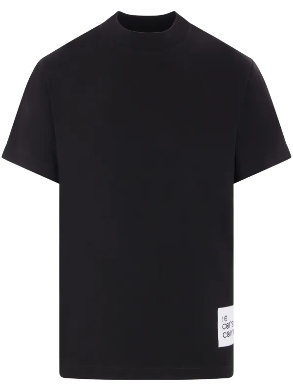 10 CORSO COMO logo-patch Cotton T-shirt | Black | FARFETCH JO