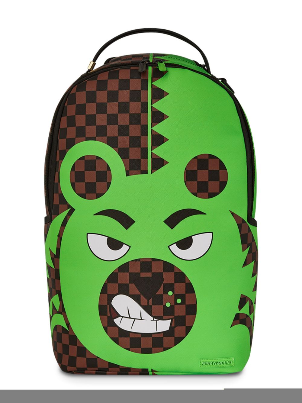 SPRAYGROUND KID GREEN BEAR FACE 双肩包 