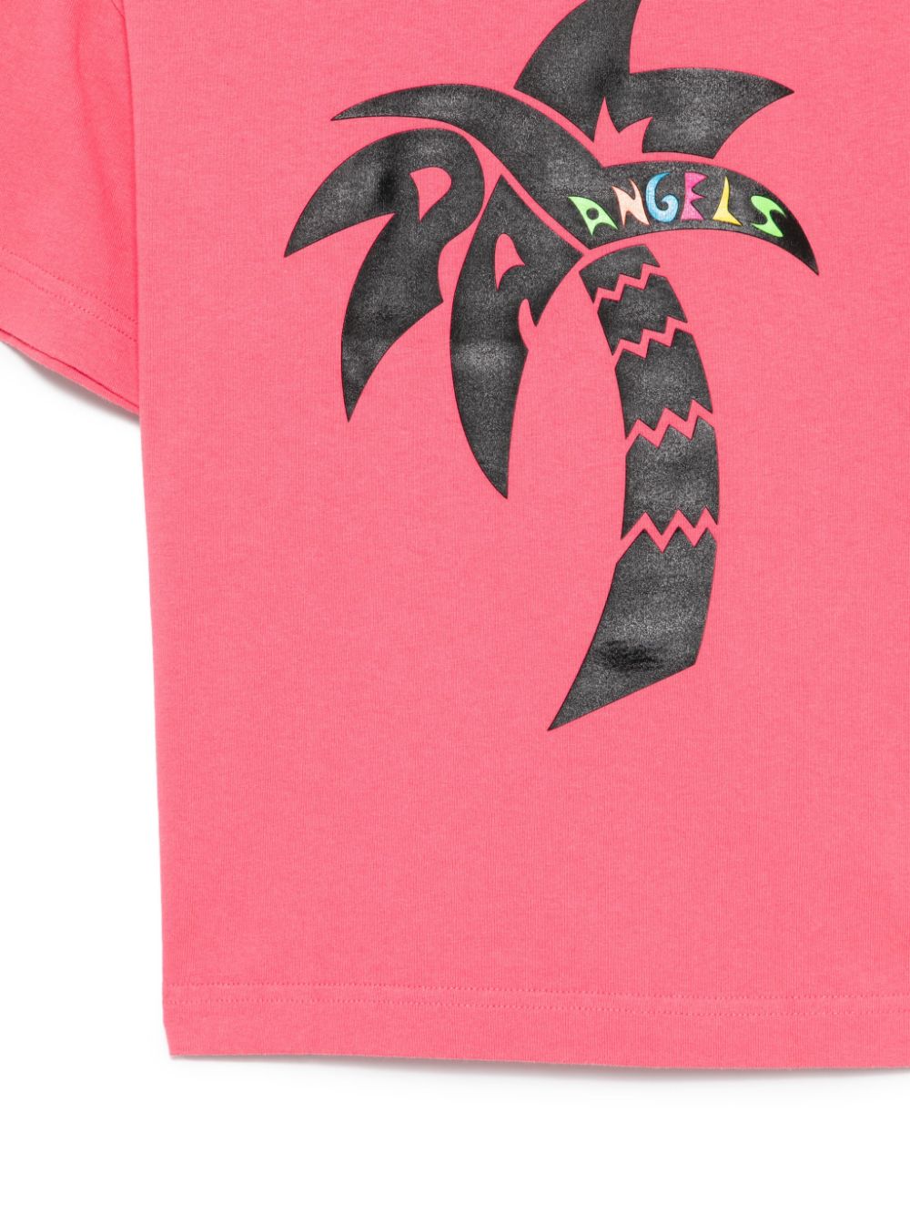 Palm Angels Kids T-shirt met surf palmprint Roze