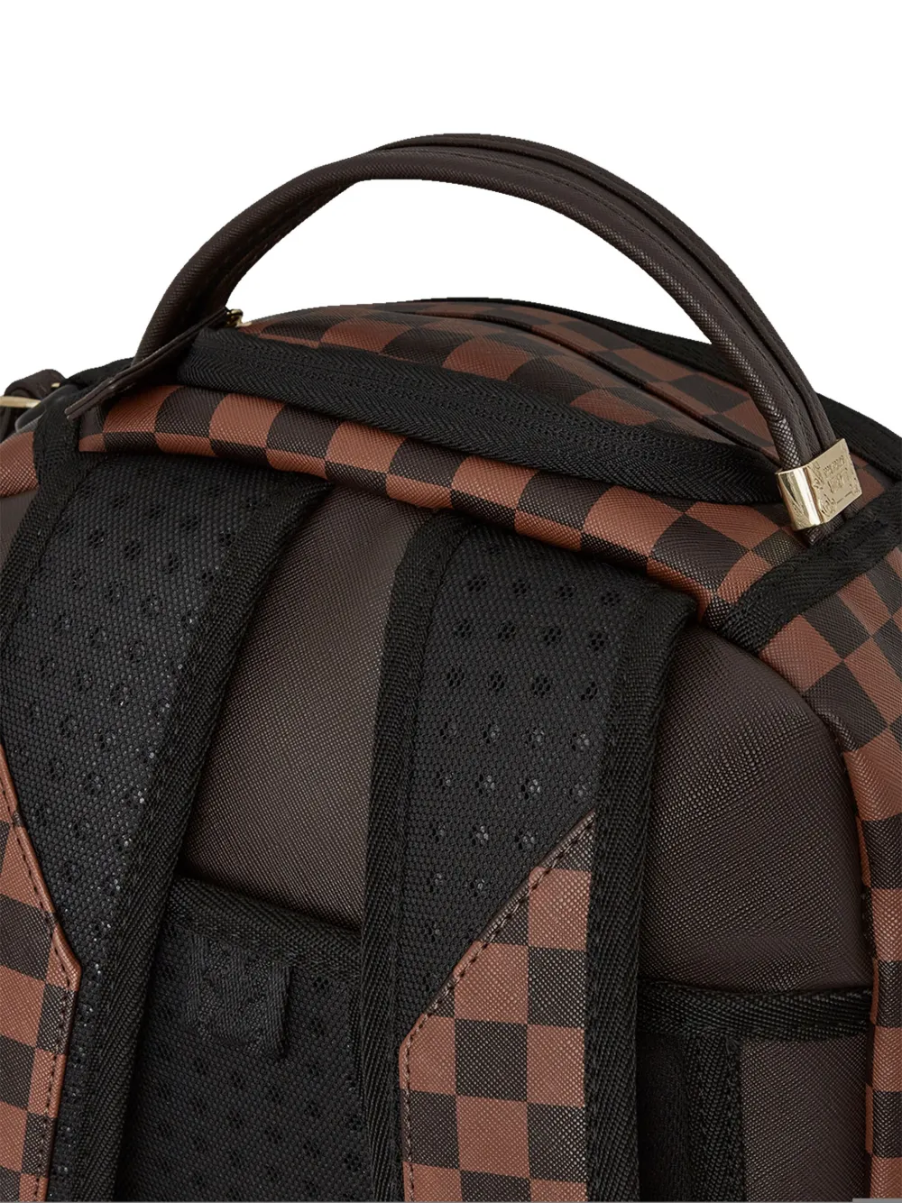 sprayground kid Core Emboss geruite rugzak Bruin