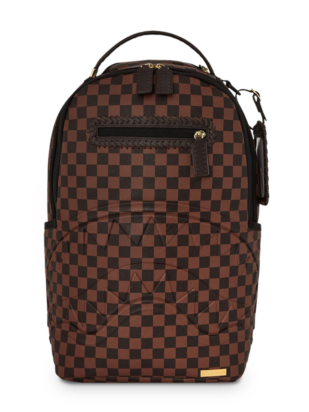 sprayground kid Core Emboss Check backpack - Brown