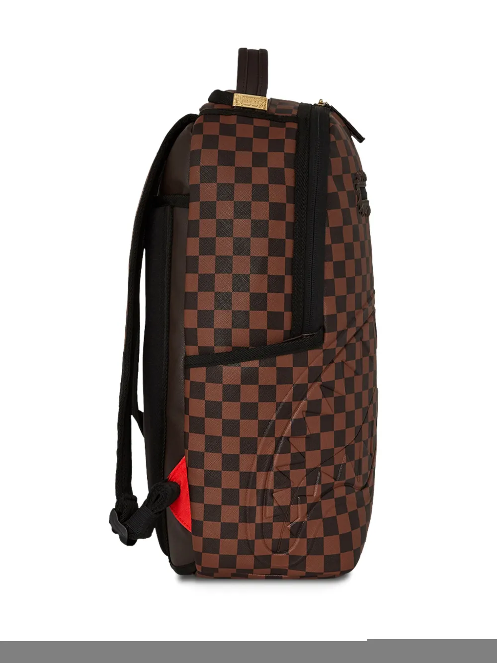 sprayground kid Core Emboss geruite rugzak Bruin