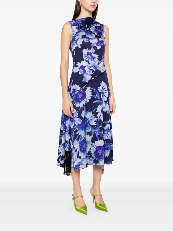 ◆ERDEM◆ ドレープフローラルミディドレス □ERDEM (アーデム) フローラル ドレープ ミディ ドレス