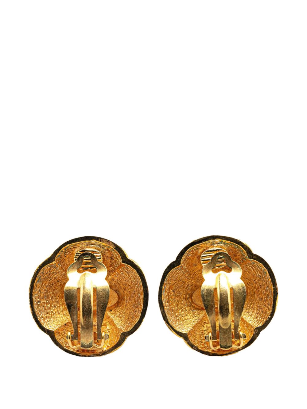 CHANEL Pre-Owned 20th Century Gold Plated CC Clip On costume earrings - Goud