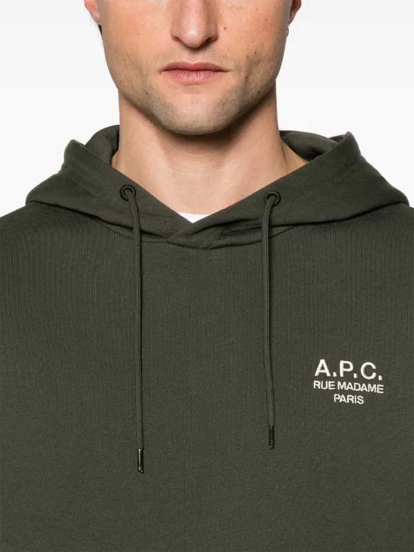 【送料関税込】A.P.C. Rue Madame Logo Hoodie A.P.C. HOODIE STANDARD RUE MADAME GOTS Black | BSTN Store