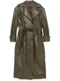 Manokhi leather trench coat - Green