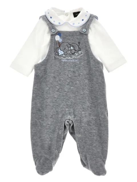 Monnalisa set de mameluco con elefante bordado