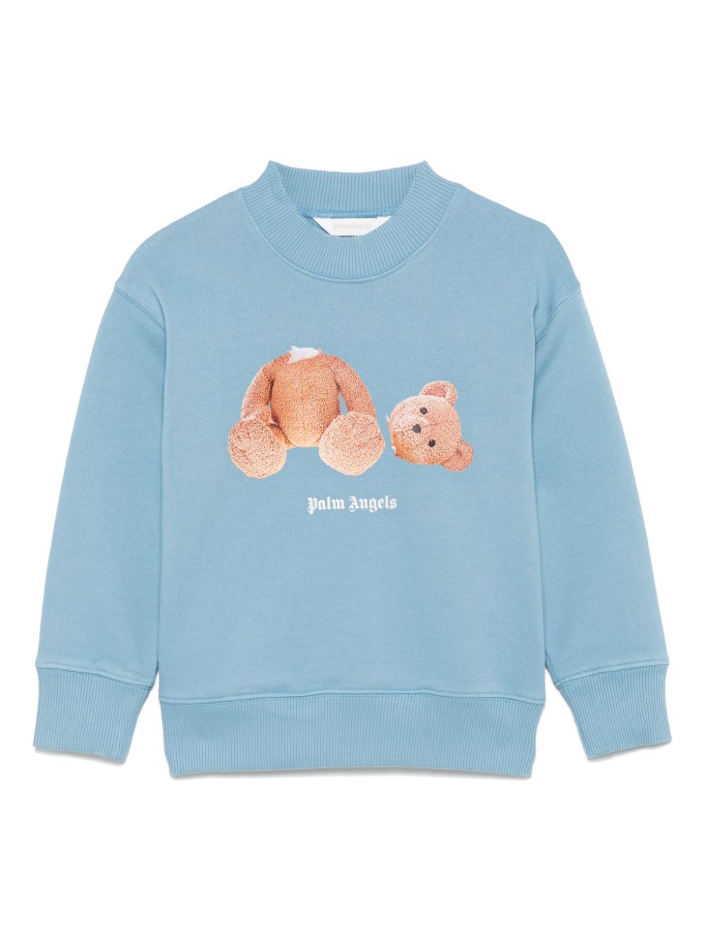 Palm Angels Kids Bear crew-neck sweatshirt - Blue