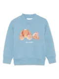 Palm Angels Kids Bear crew-neck sweatshirt - Blue