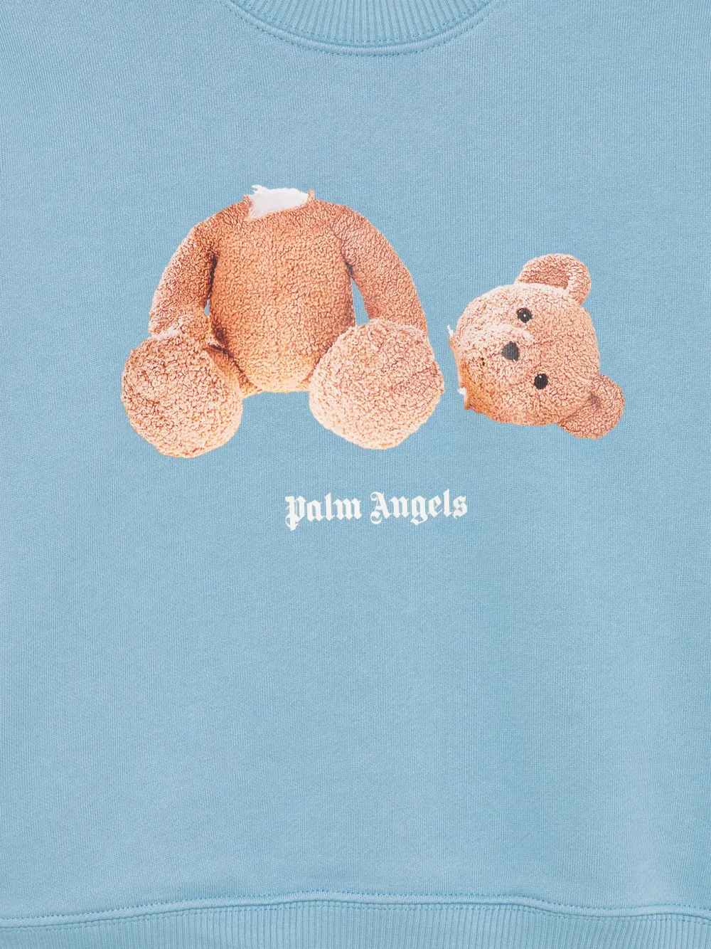 Palm Angels Kids Bear sweater met ronde hals Blauw