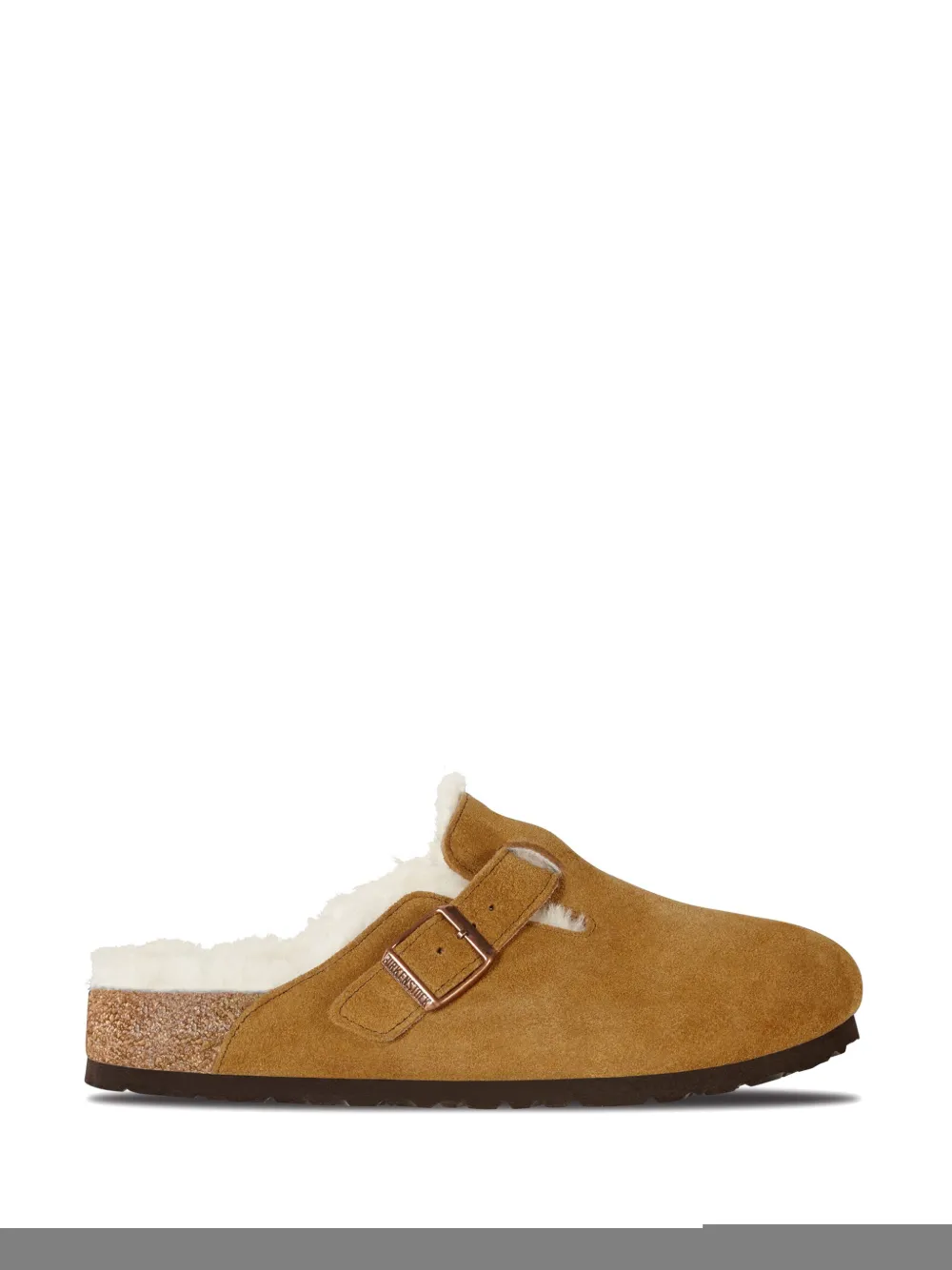 Birkenstock Women Boston Shearling Clog Sandals In Brown