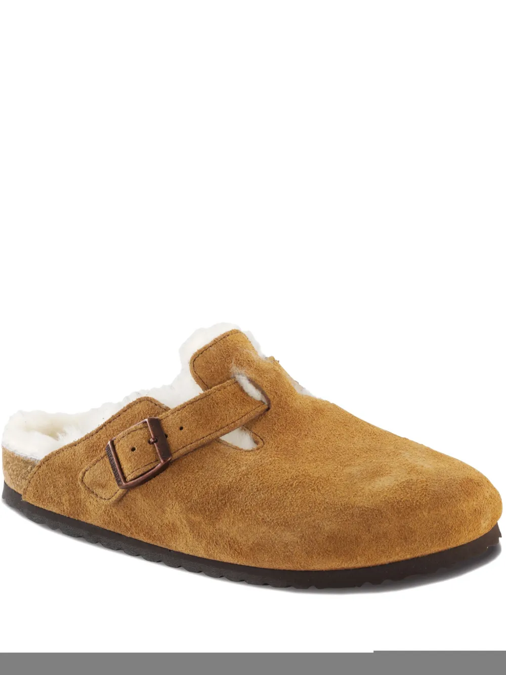 Birkenstock Women Boston Shearling Clog Sandals In Brown